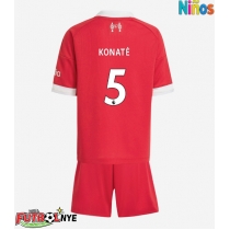 Camiseta Liverpool Ibrahima Konate #5 Primera Equipación para niños 2025-26 manga corta (+ pantalones cortos)